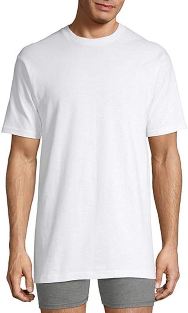 Stafford Essentials Classic Fit White Short Sleeve Crew Neck T-Shirt Men's Small